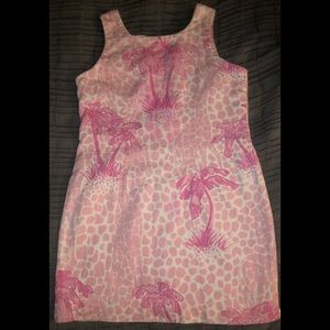 Lily Pulitzer Dress Child’s kids Girls’ Sz 10 A-Line Styled w Giraffe & Palms NM
